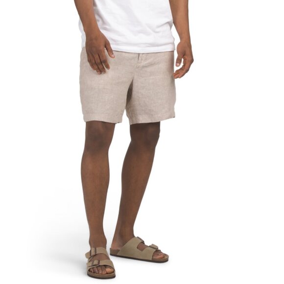 PANAMA JACK Cobblestone Linen Elastic Back Shorts